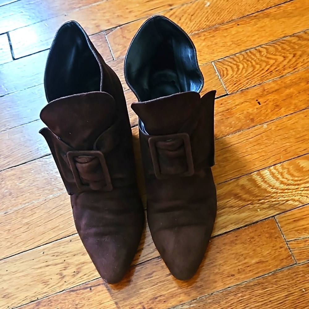 Charles David, all leather and brown suede boots size 8